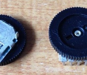 双联5脚 B20K B203 齿轮电位器拨盘电位器 16X2MM