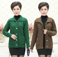 Mùa xuân và Mùa Thu Cha Nam Trung Niên của Nam Giới Vest Vest Người Già V-Cổ Áo Len Đan Cardigan Vai