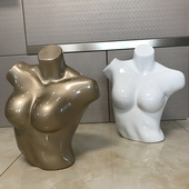 上半身女模 文胸内衣模特 优艺美烤漆塑料模特 高亮光白色女胸模