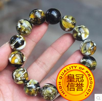 松香老蜜蜡手链时尚花蜜蜡圆形