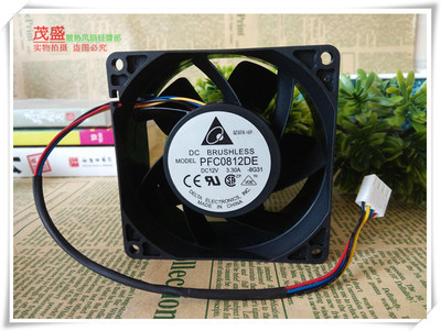 原装台达 8038 8CM 12V 3.3A PFC0812DE 4线PWM 机箱大风量风扇
