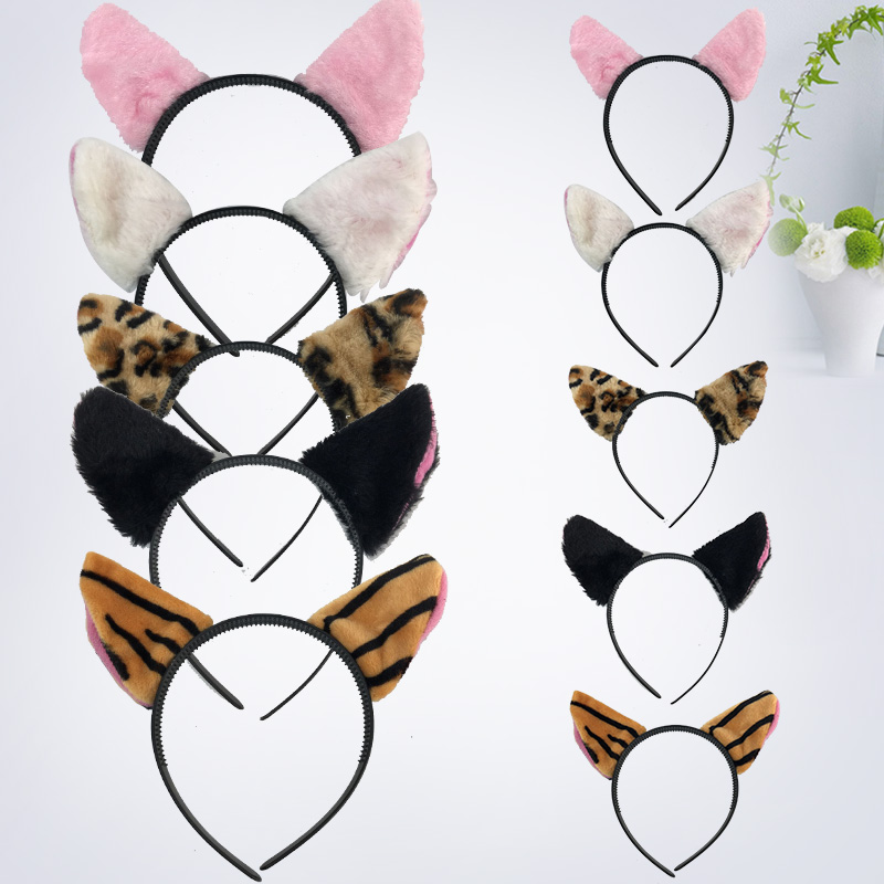 儿童节老虎化妆舞会表演动漫发夹cos发饰头饰猫耳朵动物发箍