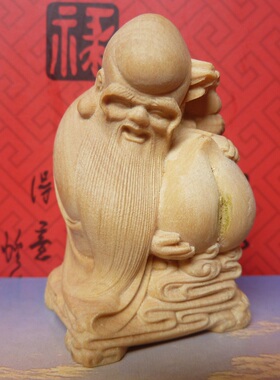 工艺品手把件寿星小木雕
