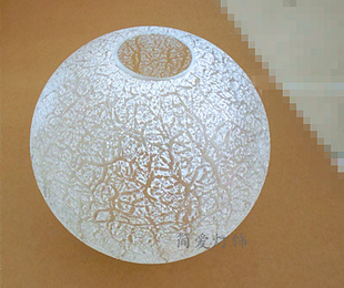 灯具配件奶白裂纹双开 关口罩子圆球形平口玻璃台灯吊灯灯罩包邮