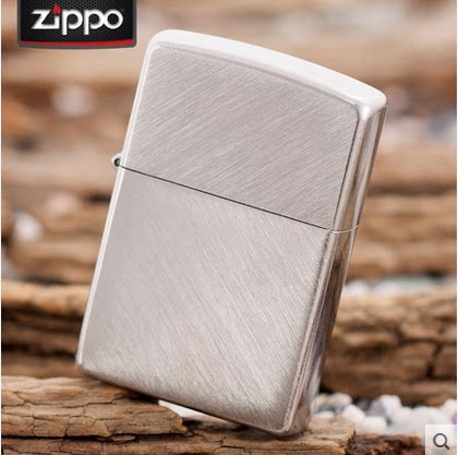 夜色zippo正品 交叉形拉丝镀铬 24648