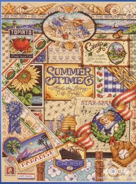 夕绣坊 十字绣图纸打印 Janlynn 023-0347-Summer Sampler夏
