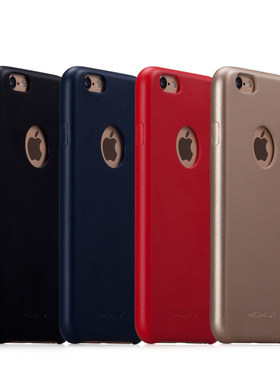 MOMAX摩米士适用iPhone6Plus皮感手机壳纯色皮壳苹果6保护壳套