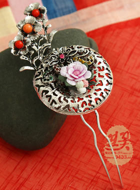 韩国原装进口韩服头饰/新娘婚礼盘头旁叉/装饰头叉/发饰/H-P02517