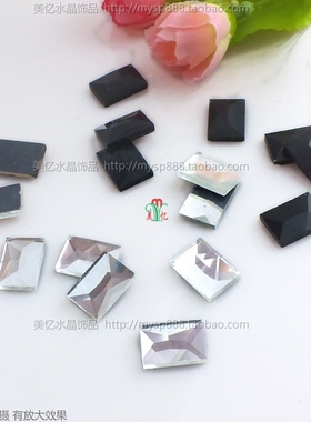 diy黑白色玻璃镜面装饰品水钻