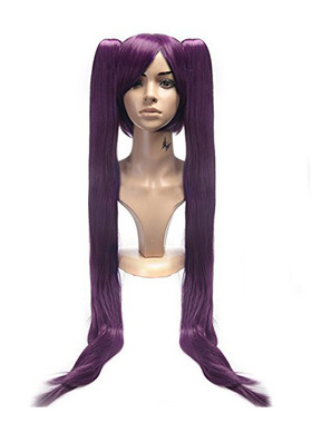 七宗罪暴食 紫色 双虎口马尾 cosplay假发