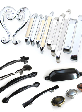 黑色 SA-96mm现代欧式橱柜把手田园衣柜抽屉拉手 简约精品