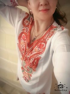 168元 鸿舞衣 印度纯棉刺绣旁遮比长衫