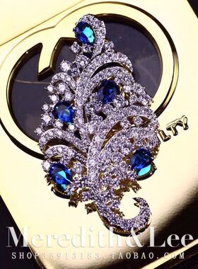 Meredith&Lee意大利珠宝级圣诞树闪耀气质百搭奢华锆石胸针胸花