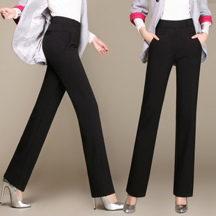 千分之一高腰弹力直筒裤长裤舒适加绒加厚料加绒加厚保暖2025秋冬