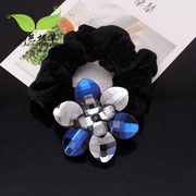 Bagen grass Leek Orchid hair accessories Crystal ring rope Korea hair band first flower black comb hair