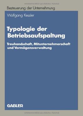 【预售】Typologie Der Betriebsaufspaltung