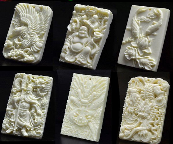牛骨雕刻象牙果牌子吊坠佛珠文玩星月菩提配饰男女挂件挂饰品批发