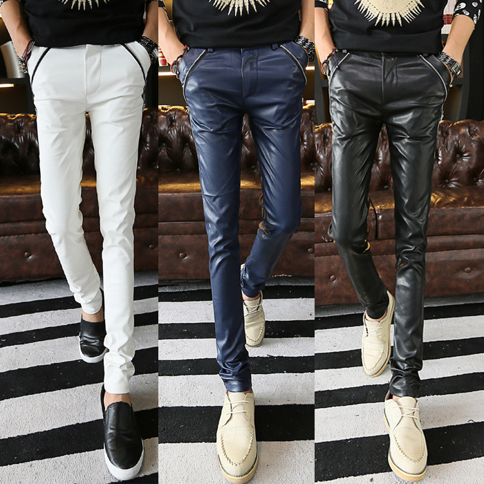 Pantalon cuir homme pantalons fuselés - Ref 1489095 Image 1