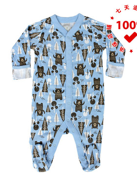 正品美国老海军OLD NAVY熊婴幼儿连体衣长款包屁爬服纯棉哈衣