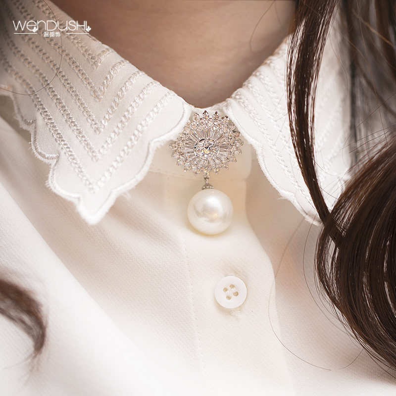 Broche femme en Zircon diamant - Ref 1170813 Image 3