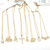 项链优质掌柜推荐 欧美外贸原单饰品百搭时尚 水晶钻短款 100