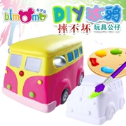 Mẫu giáo làm bằng tay xe tự làm thạch cao vẽ tay búp bê silicone đồ chơi thạch cao sơn heo đất - Handmade / Creative DIY