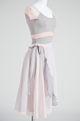 系带双色练习裙芭蕾舞