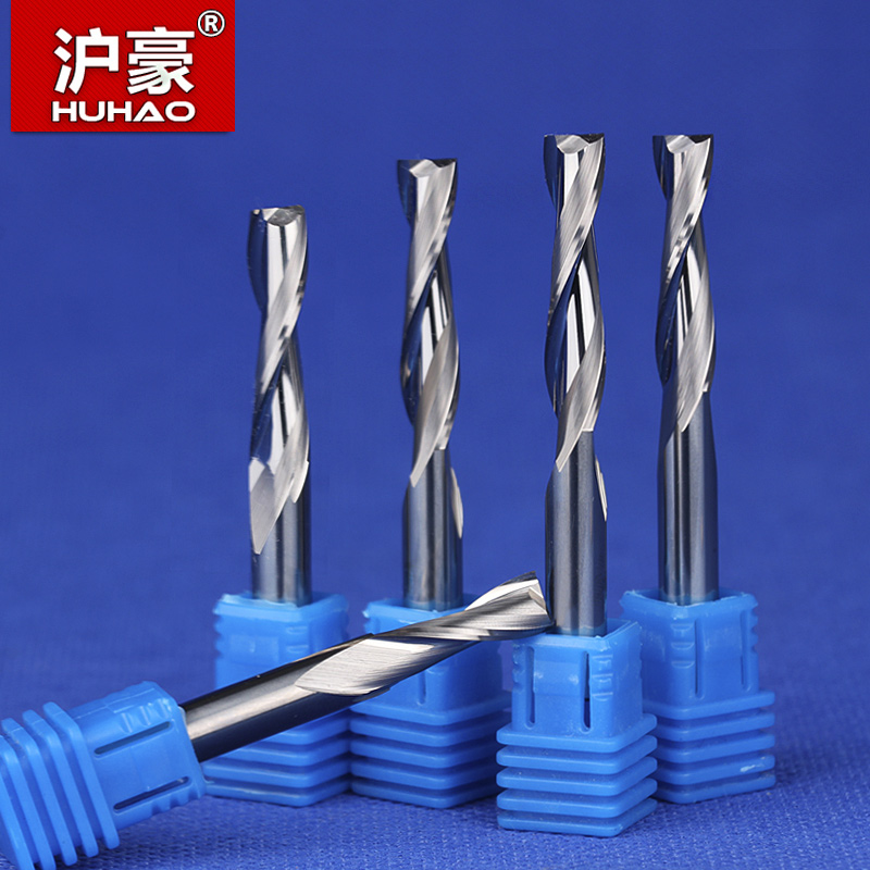 沪豪AAA进口料6mm双刃木工铣刀合金铝用数控雕刻机刀具密度板切割