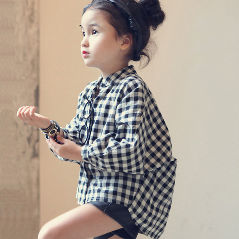 Chemise fille à manche longue en coton - Ref 2085113 Image 1