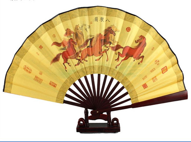 中国风扇子厂家货源 10寸 8寸折叠绢布扇子精品折扇款式齐全