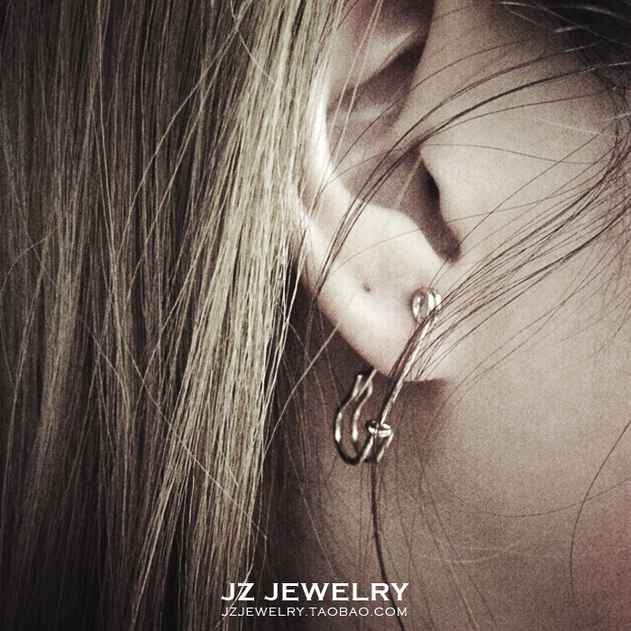 JZ Earring 欧美CHIC夸张个性朋克设计耳钉 韩国气质男女别针耳环