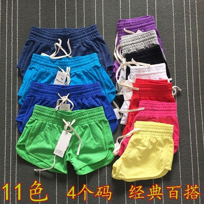 春夏新款纯色短裤夏新宽松热裤