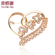 Love ya na genuine peach Korea rhinestones brooch brooch shawl chain of fashion Han Shi premium xzx066