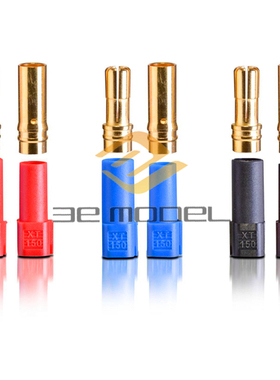 艾迈斯Amass XT150插头 120A大电流(红黑蓝) 6mm香蕉头