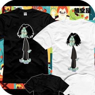 海绵宝宝章鱼哥|哈利波特斯内恶搞纯棉休闲t恤短袖男女衣服