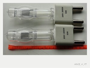 2000W 聚光灯灯泡 影视灯具用卤钨石英灯泡 摄像灯钨丝灯泡 G38