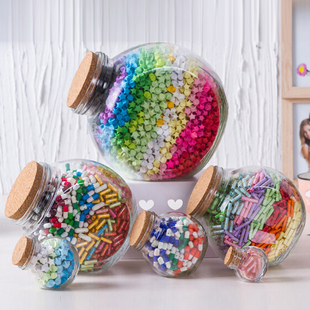 星星 漂流瓶3344颗储物罐幸运星千纸鹤瓶 木塞装 加大花鼓玻璃瓶