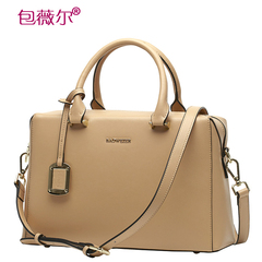 Bao Wei's fall 2015 new leather women bag in Europe and shoulder-slung Boston bag fashion Lady handbag