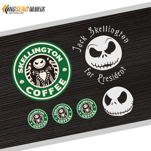 汽车个性趣味万圣节骷髅头JACK杰克反光车贴车身贴机盖贴划痕贴