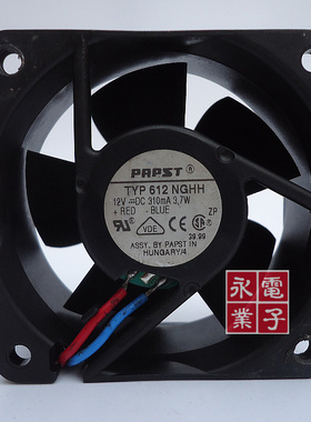原装德国Ebm-papst TYP612NGHH 6025 12V 3.7W 6CM散热风扇