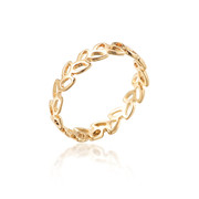 Straight female wheat micro-diamond leaf ring ring jewelry Japan fashion fashion rings quality index finger ring