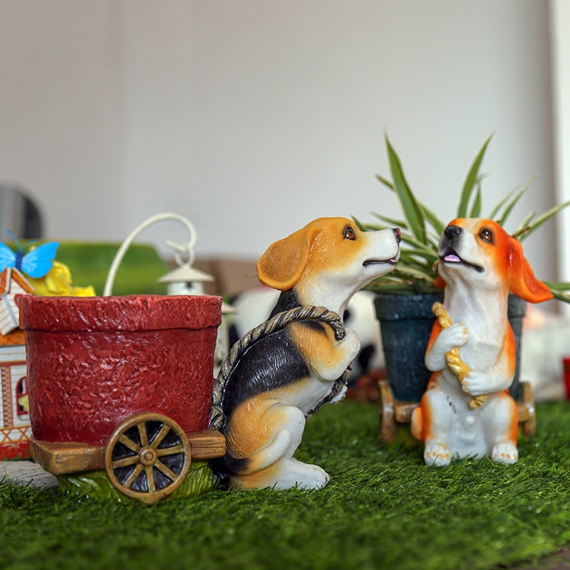 小狗摆件创意花盆工艺品礼物