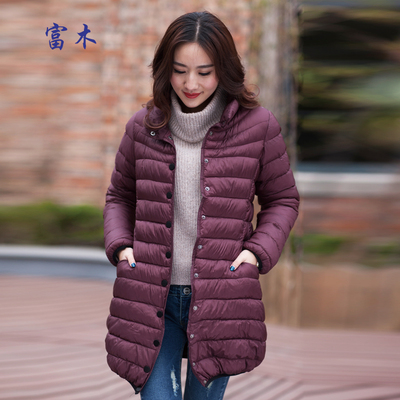富木棉服中年大码轻薄外套女装