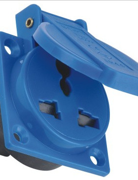 威浦电器  IP44 多功能插座 Typ 1609 蓝色