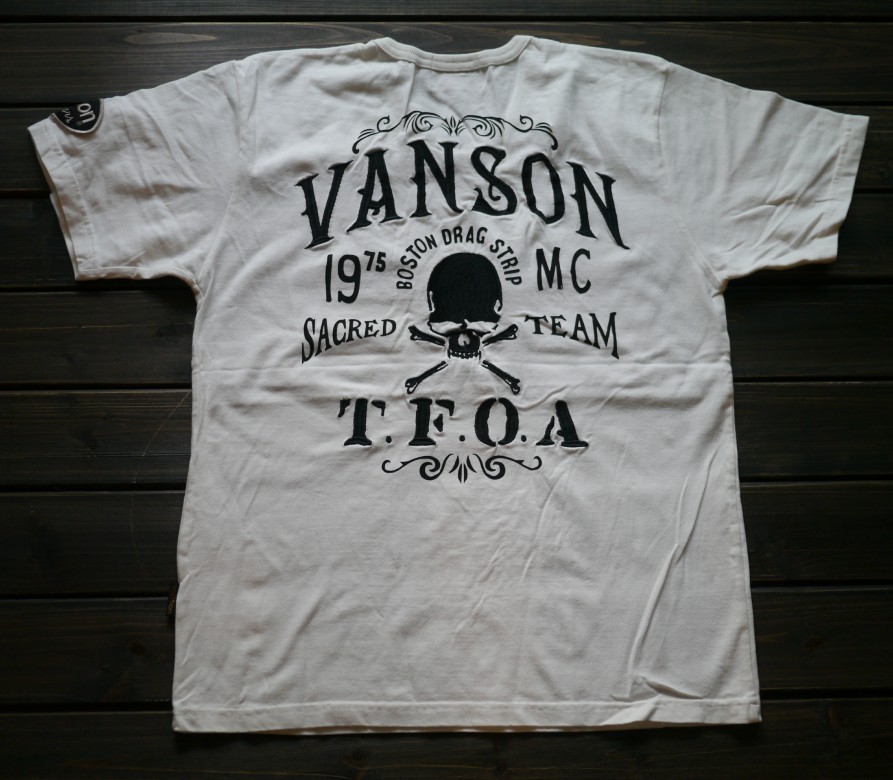 vanson&TFOA合作款短袖T恤 vanson机车体恤 vanson刺绣T恤-封面