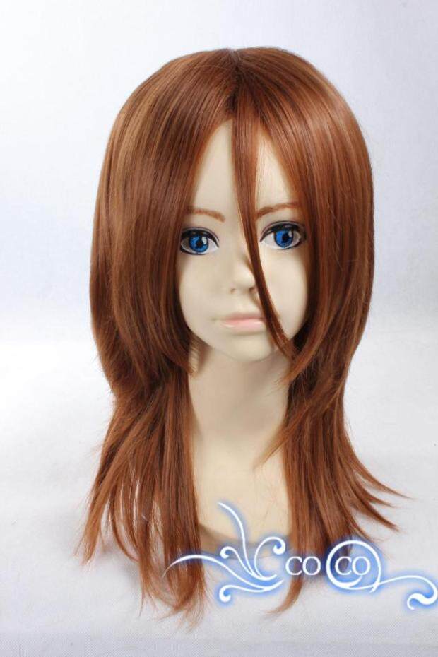 高达seed洛克昂 斯特拉托斯40cm短发收脸棕色长发cosplay假毛假发