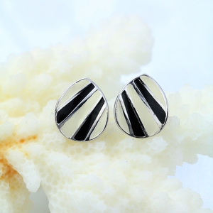 韩国气质斑马纹耳钉女925纯银耳针小巧可爱耳环时尚耳饰防过敏