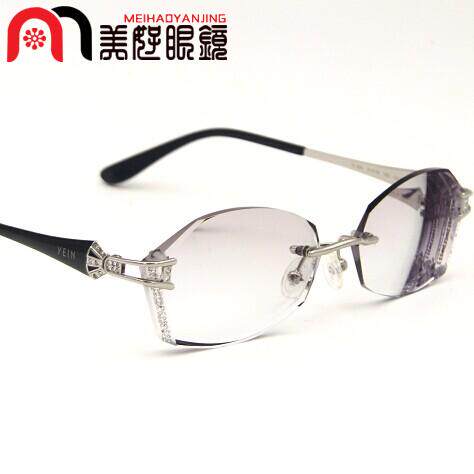 专柜正品 韩国YEIN魅影NO.8104无框切边镶钻近视眼镜 高档女款