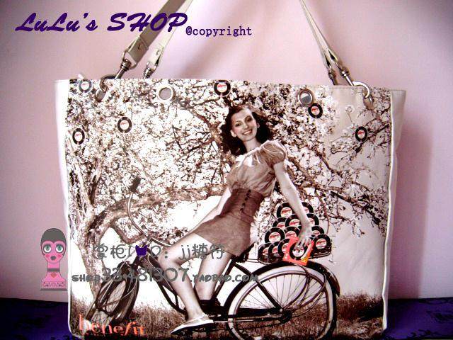 Benefit台湾留声机复古侧肩背单肩包手提包购物袋