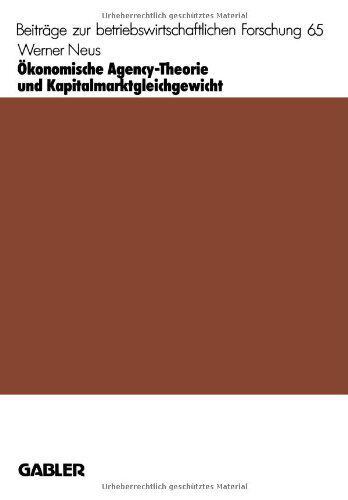 【预售】Okonomische Agency-Theorie Und Kapitalmarktgle...